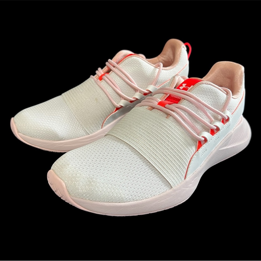 Under Armour Women's Charged Breathe Pink White  Athletic Shoes - NEW
